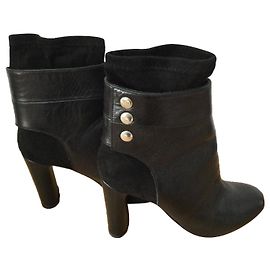 Bottines Iro en cuir noir Noir
