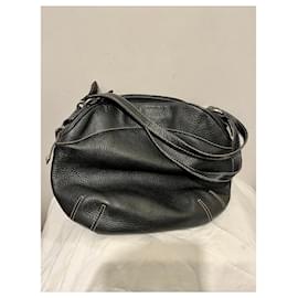 Tod's-Tod's grand sac bandoulière grainé noir-Noir