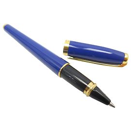 NUOVA PENNA A SFERA ST DUPONT OLYMPIO ROLLER LACCA BLU CINESE + SCATOLA PENNA Blu