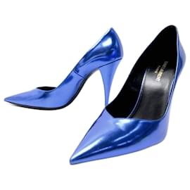 Saint Laurent-SCARPE SAINT LAURENT KIKI 100 pompe 578599 blu reale 39 pompe scarpe-Blu