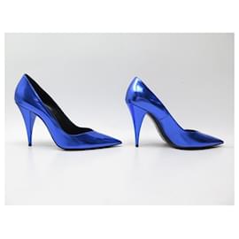 Saint Laurent-ZAPATOS KIKI SAINT LAURENT 100 Zapatillas 578599 azul real 39 bombas de zapatos-Azul