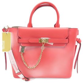 NOVA BOLSA MICHAEL KORS HAMILTON LEGACY 30F1eu9HS9J BOLSA DE MÃO DÁLIA DE COURO ROSA Rosa