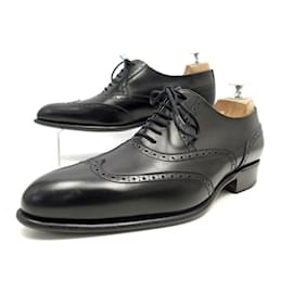 JM Weston-JM WESTON SHOES 528 RICHELIEU BLACK LEATHER 5.5E 39.5 WIDE LEATHER SHOES-Black