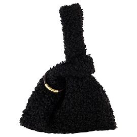 Nanushka Borsa Jen in finto montone nero Nero