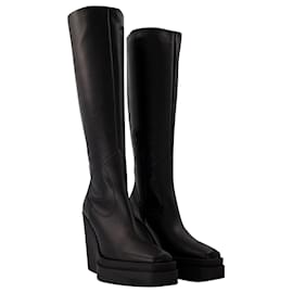 Autre Marque-Texan Boots in Black Leather-Black