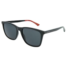 Gucci-Óculos de sol de armação quadrada-Cinza