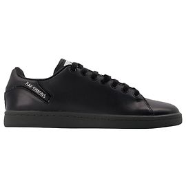 Raf Simons Baskets Orion en Cuir Noir Noir