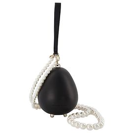 Simone Rocha Egg Bag Micrl com alça transversal pérola Preto