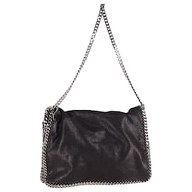 Stella Mc Cartney-Stella McCartney Falabella Mini Tote Bag in Black Recycled Polyester-Black
