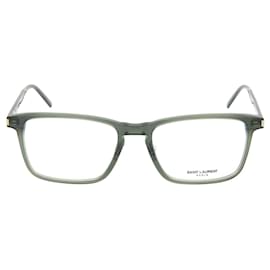 Saint Laurent-Saint Laurent Square-Frame Optical Glasses-Green