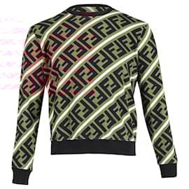 Fendi-Fendi Logo Sweatshirt in Brown Cotton-Brown