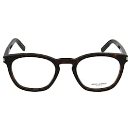 Saint Laurent-Square Acetate Optical Glasses-Brown