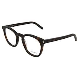 Saint Laurent-Square Acetate Optical Glasses-Brown