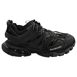 Balenciaga-Balenciaga Track Sneakers in Black Mesh and Nylon-Black