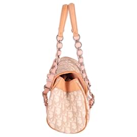 Dior-Dior Romantique Trotter Monogram Flap Bag in Pink Leather-Pink