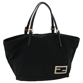 Fendi-FENDI Hand Bag Nylon Black Auth rd3136-Black