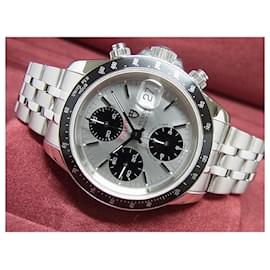 Autre Marque-TUDOR Prince Date Chronograph upperR silver x black 79260P Mens-Silvery