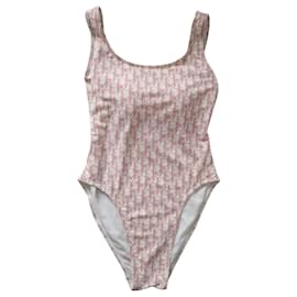 CHRISTIAN DIOR White and Pink Diorissimo Leotard One Piece Bathing