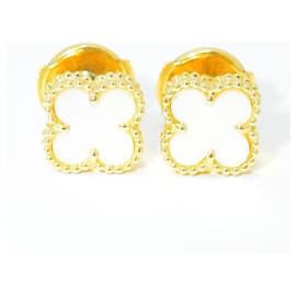 Van Cleef & Arpels-Van Cleef & Arpels Earrings Sweet Alhambra Mother of Pearl-Golden