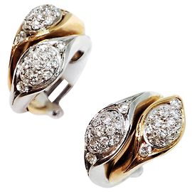 * DAMIANI Orecchini Diamanti WG PG Argento D'oro