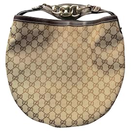 Gucci-Vintage Gucci monogram handbag-Beige