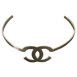 Cerchietto Chanel dorato D'oro