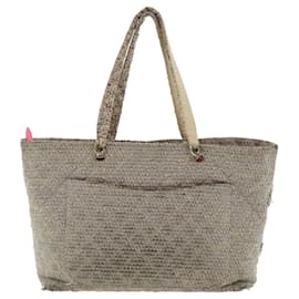 Chanel-CHANEL Cambon Line Tote Bag Pink Gray CC Auth am3204-Pink,Grey