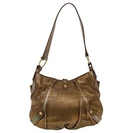 Saint Laurent-SAINT LAURENT Shoulder Bag Leather Bronze Auth ti681-Bronze