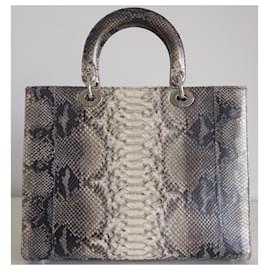 Dior-Large model Lady Dior python bag-Python print