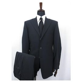 *[Versace collection] 3 button steps return woven pattern suit (men's) Navy blue