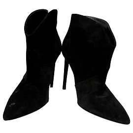 Botines de tacón Janice de Saint Laurent Negro