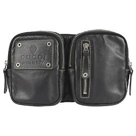 Gucci Canvas Waist Bag  (men) Black