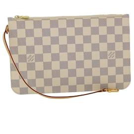 Louis Vuitton-Bolsa LOUIS VUITTON Damier Azur Neverfull MM LV Auth 32084-Outro