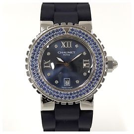 *CHAUMET Class One Boys Watch Quartz SS Rubber Navy Dial Navy blue