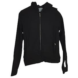 Prada-*PRADA 138541 R191 D8R/ACS1 2019 911/zip hoodie/S/cotton/black [ladies wear]-Black