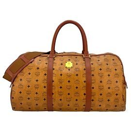 MCM VINTAGE BOSTON BAG 55 WEEKEND TRAVEL BAG Cognac
