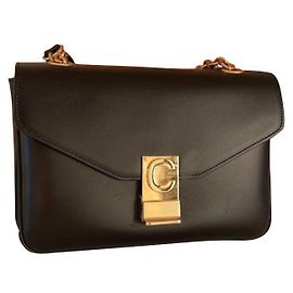 Céline Black Leather Handbag Black