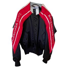 Balenciaga Oversized Jacke Schwarz aus Polyester Schwarz