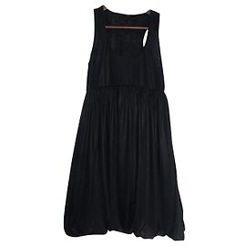 French Connection Schwarzes Baumwollkleid Schwarz