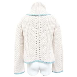 Fendi-Fendi Turtleneck Knit Sweater-Beige,Light blue