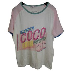 Top Chanel in cotone multicolore XS Multicolore