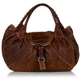 Sac à main en cuir Fendi Spy en cuir marron Marron