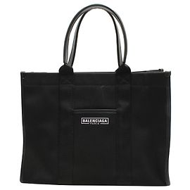 Balenciaga Medium Hardware Bag in Black Canvas Black