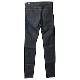 Victoria Beckham-Victoria Beckham Gerade geschnittene japanische Denim-Jeans aus blauer Baumwolle-Grau