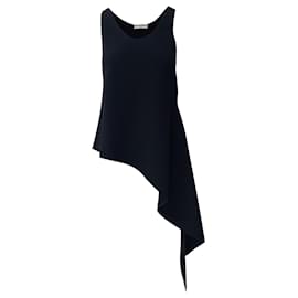 Balenciaga-Balenciaga P/V 15 Camiseta sin mangas con abertura asimétrica en poliéster negro-Negro