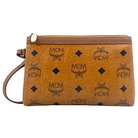 MCM MINI VISETOS ETUI / POCHETTE COGNAC Cognac