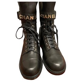 Chanel botas Preto
