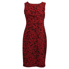 Calvin Klein Abito stampato rosso e nero Rosso