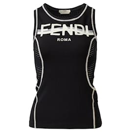 Fendi-FF Logo Sports Tank-Black