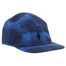 Autre Marque-Marcelo Burlon Check Flannel Five Panel Cap-Blue